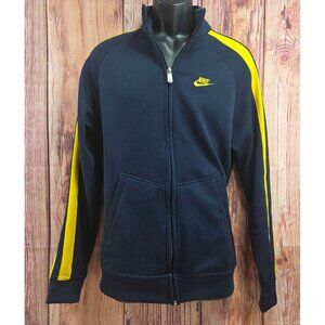Nike Mens Navy & Yellow Full-Zip Track Jacket Size Large